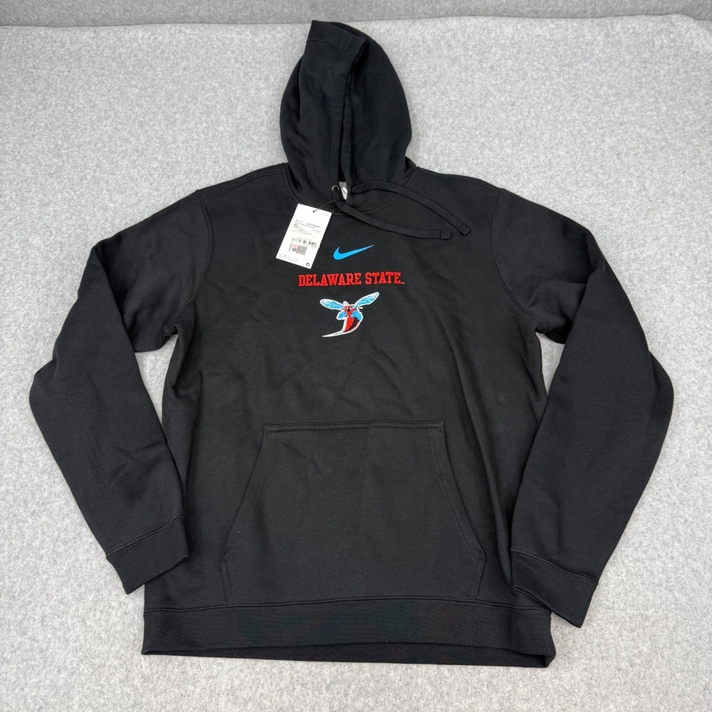 Nike Delaware State Hornets Hoodie Men's Medium Pullover Black Sweatshirt